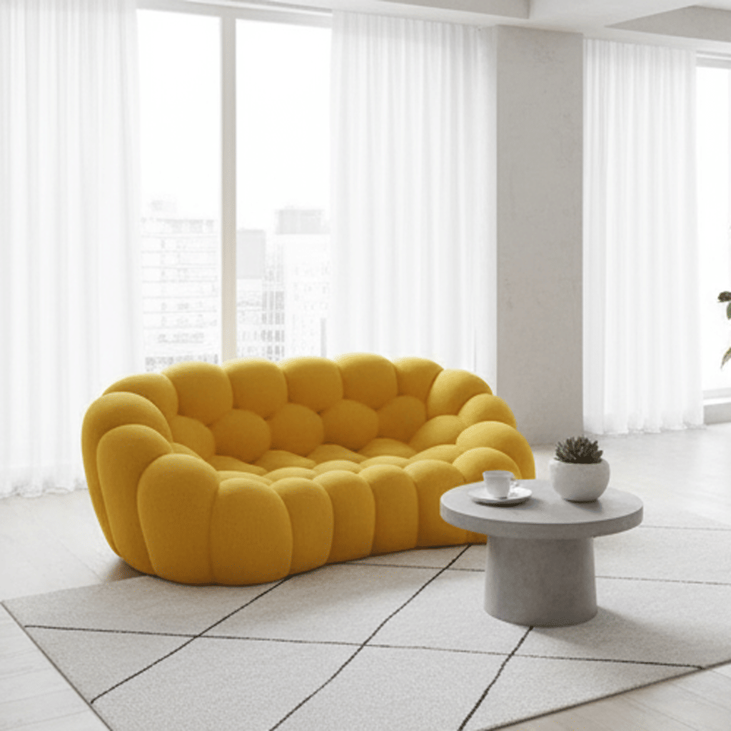 Canapé Bulle Signature — Jaune Safran (3 places)