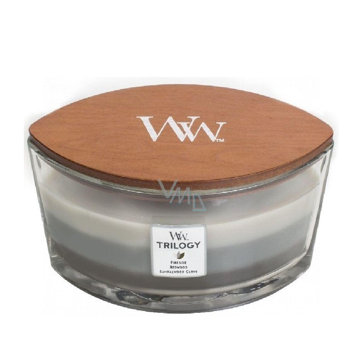 Bougie Parfumée Woodwick Trilogy Ellipse Warm Woods