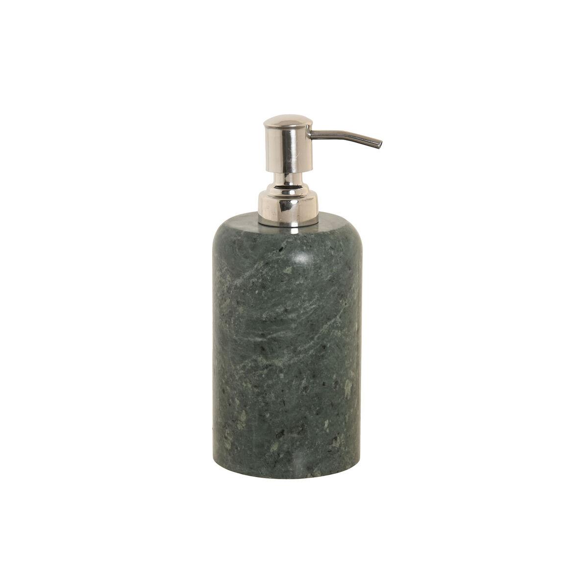 Distributeur de Savon Home ESPRIT Vert Argenté Acier inoxydable Marbre Moderne 7,5 x 7,5 x