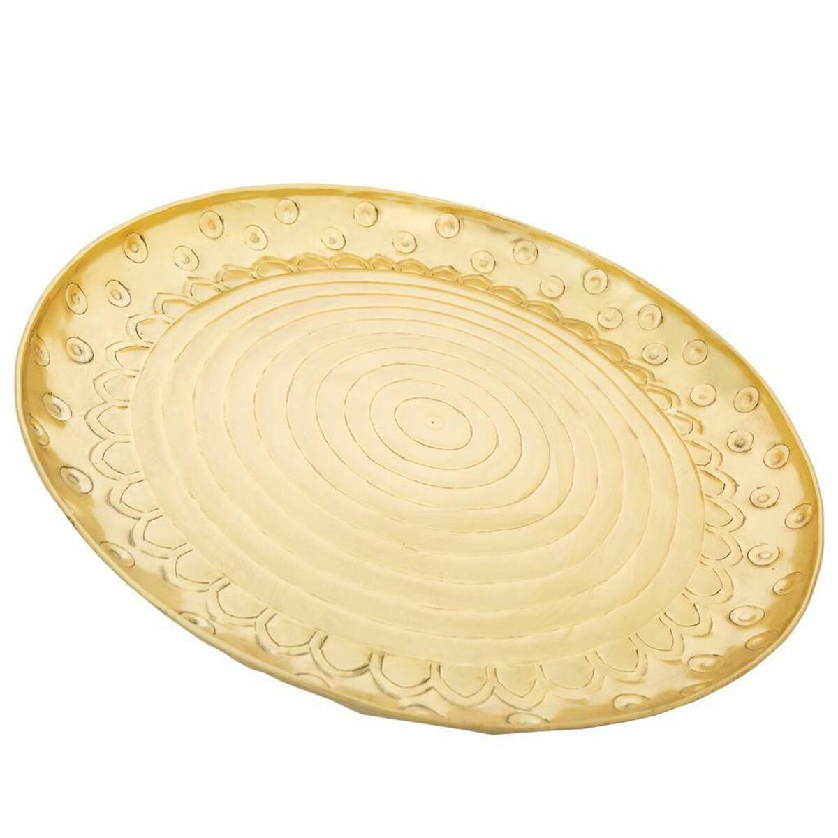 Assiette Décorative Alexandra House Living Doré 39 x 2 x 39 cm